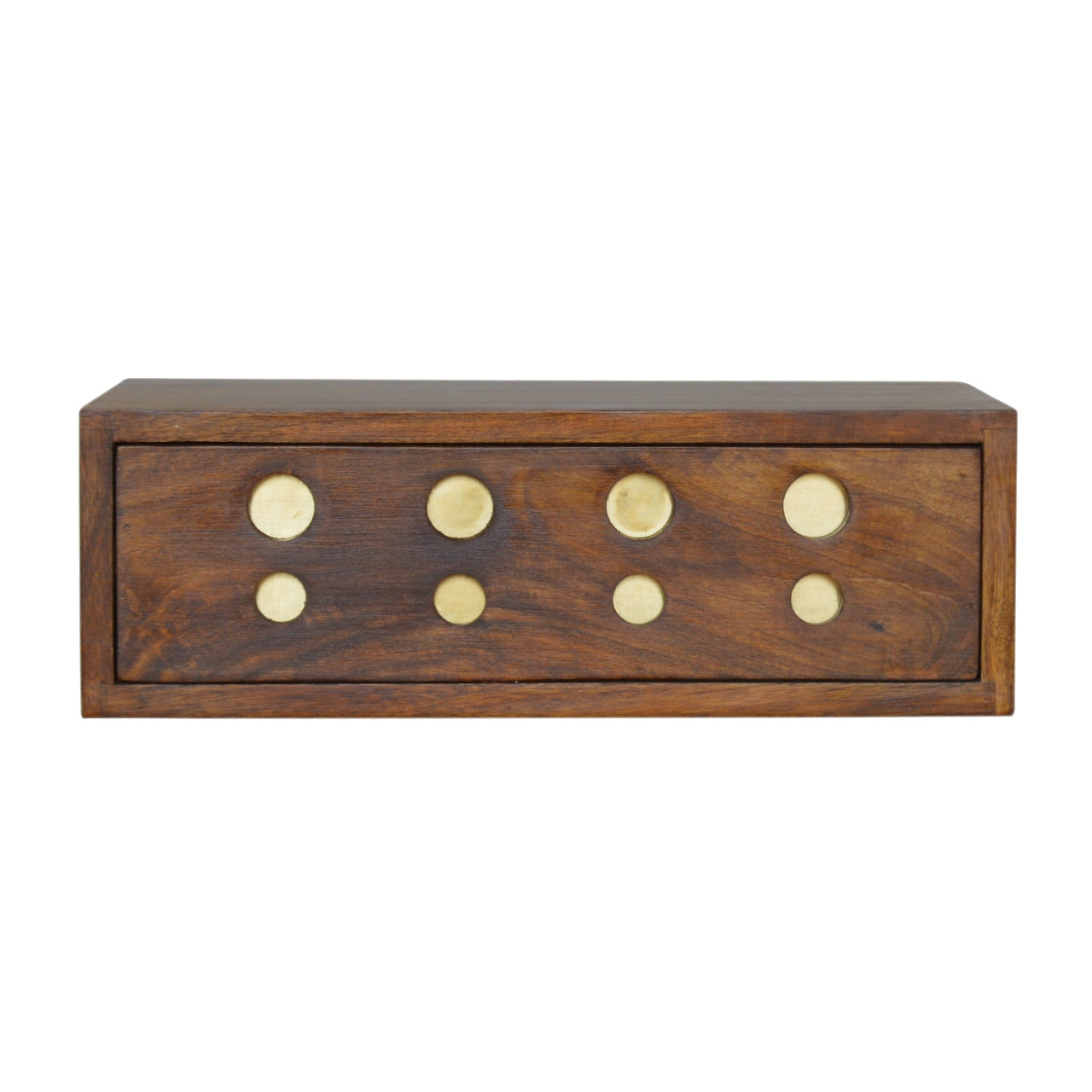 Floating Cut out Brass Bedside Table
