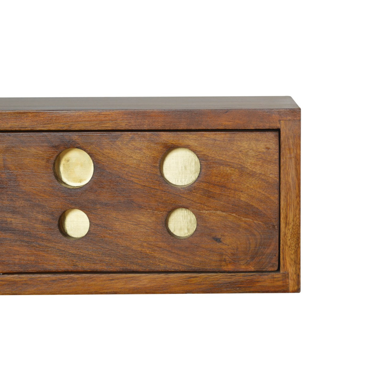 Floating Cut out Brass Bedside Table