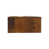 Floating Cut out Brass Bedside Table