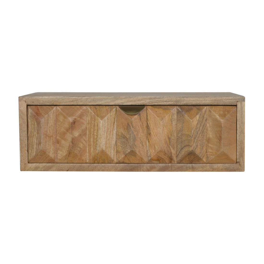 Wall Mounted Prism Bedside Table | Oak Solid Mango Wood Wall-Mounted