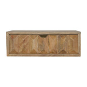 Wall Mounted Prism Bedside Table | Oak Solid Mango Wood Wall-Mounted