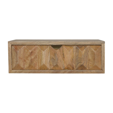 Wall Mounted Prism Bedside Table | Oak Solid Mango Wood Wall-Mounted