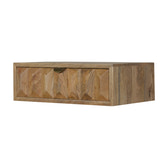 Wall Mounted Prism Bedside Table | Oak Solid Mango Wood Wall-Mounted