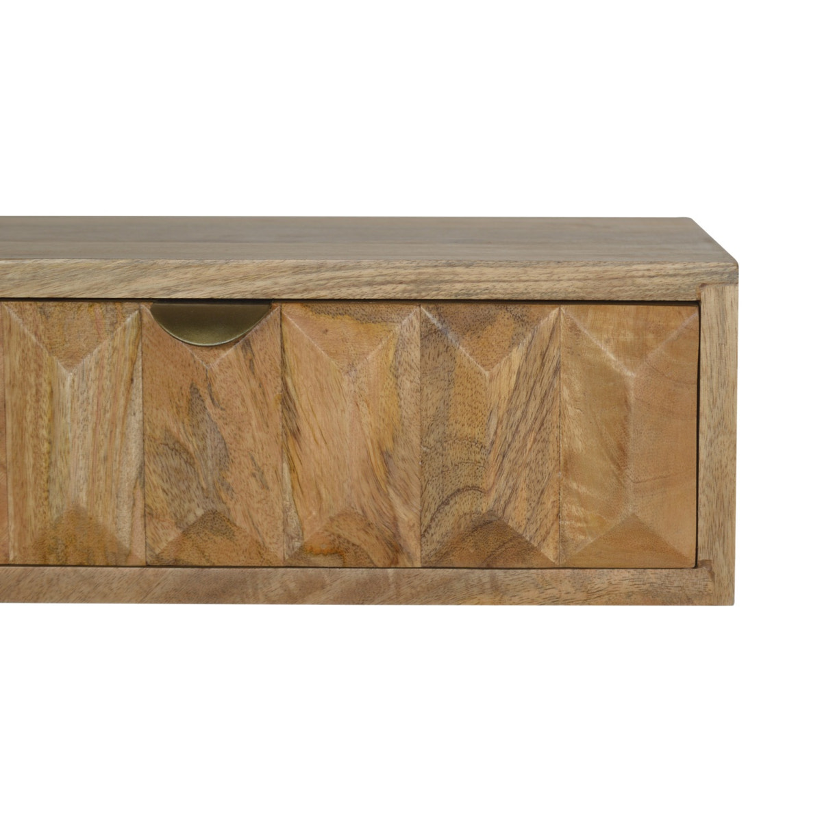 Wall Mounted Prism Bedside Table | Oak Solid Mango Wood Wall-Mounted