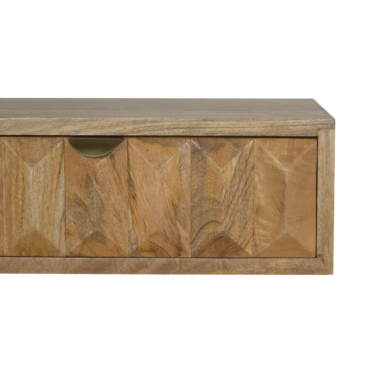 Wall Mounted Prism Bedside Table | Oak Solid Mango Wood Wall-Mounted