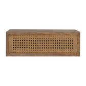 Wall Mounted Ratten Bedside Table | Oak Rattan Wall-Mounted