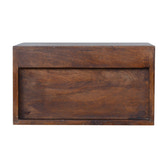 Floating Brass Handle Bedside Table | Chestnut Solid Mango Wood