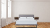 Floating Brass Handle Bedside Table | Chestnut Solid Mango Wood