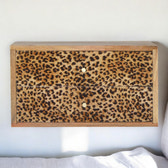 Wall Leopard Print Bedside Table