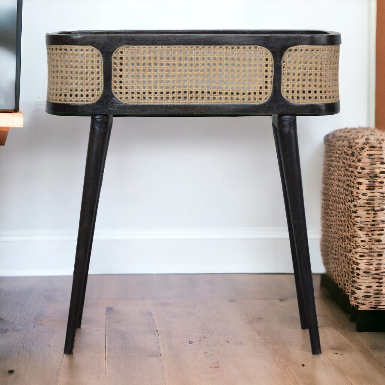 Larissa Carbon Black Tray Table Accent Piece
