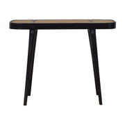 Larissa Carbon Black Console Table | Rattan