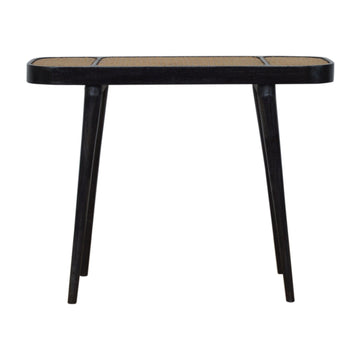 Larissa Carbon Black Console Table | Rattan