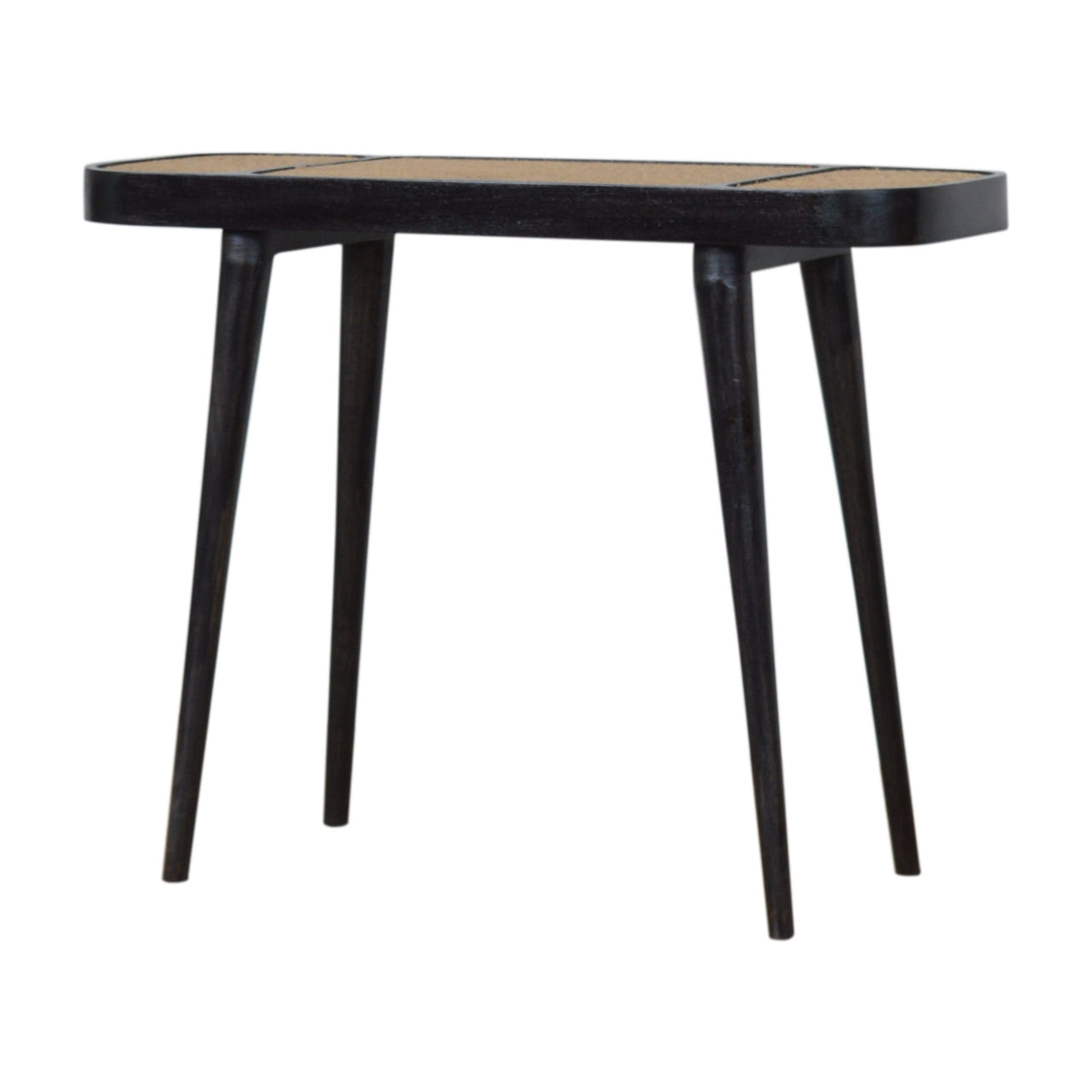 Larissa Carbon Black Console Table | Rattan