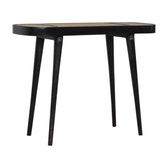 Larissa Carbon Black Console Table | Rattan