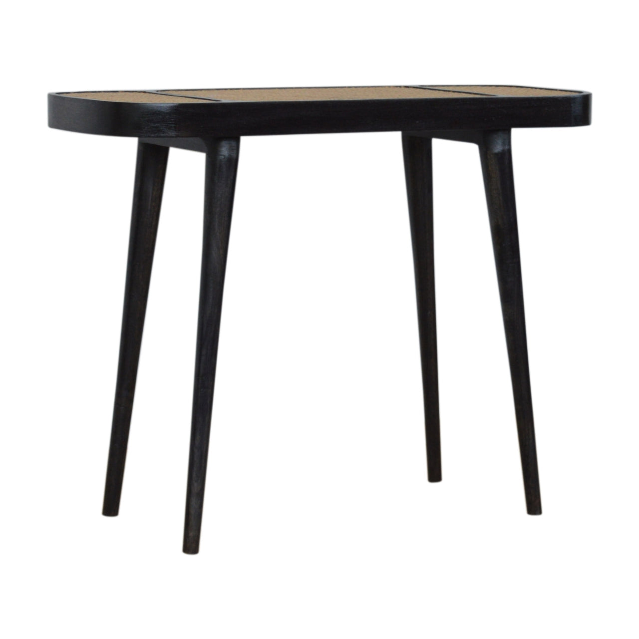 Larissa Carbon Black Console Table | Rattan