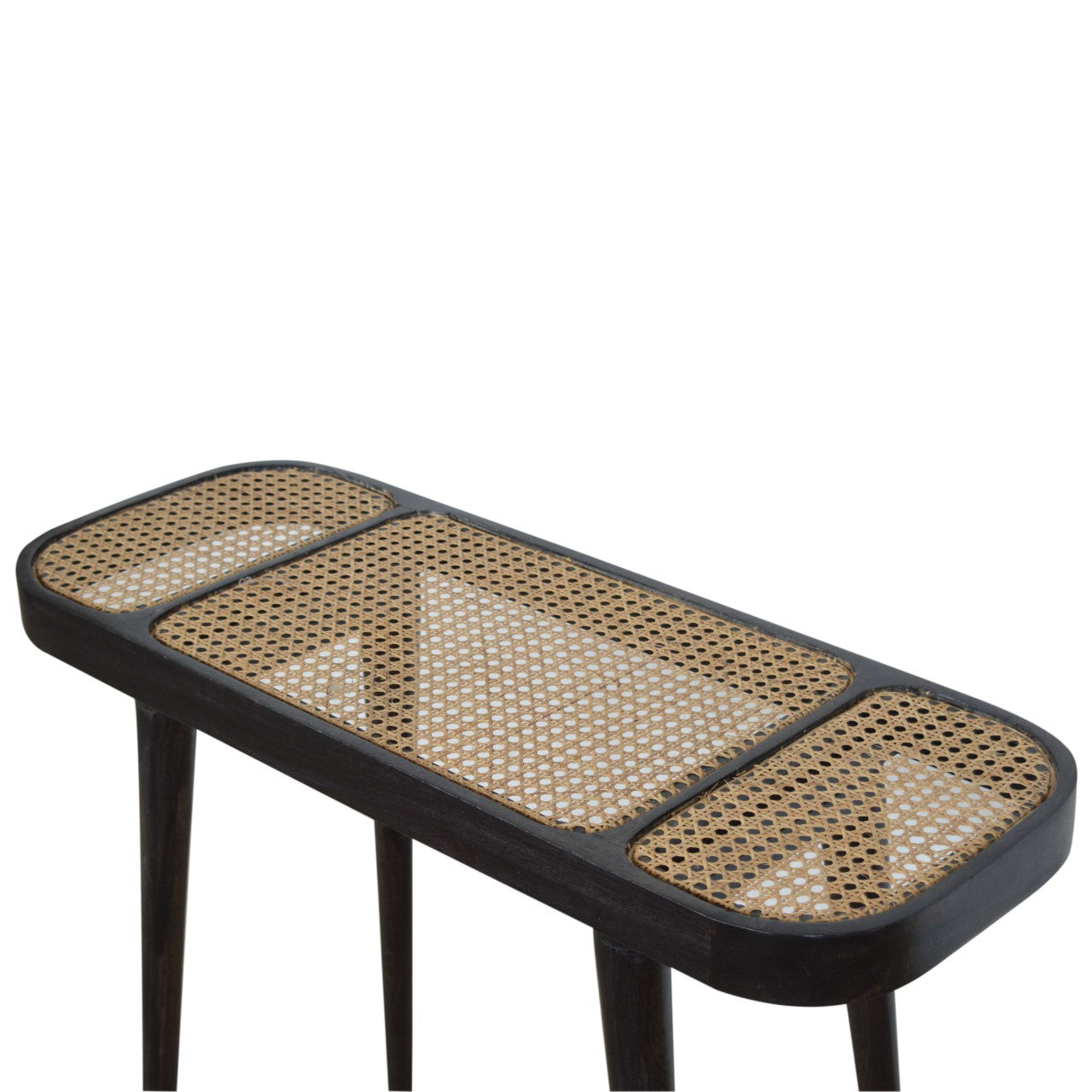 Larissa Carbon Black Console Table | Rattan