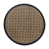 Carbon Black Rattan End Table Accent Piece