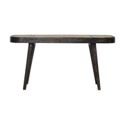 Larissa Carbon Black Bench | Rattan