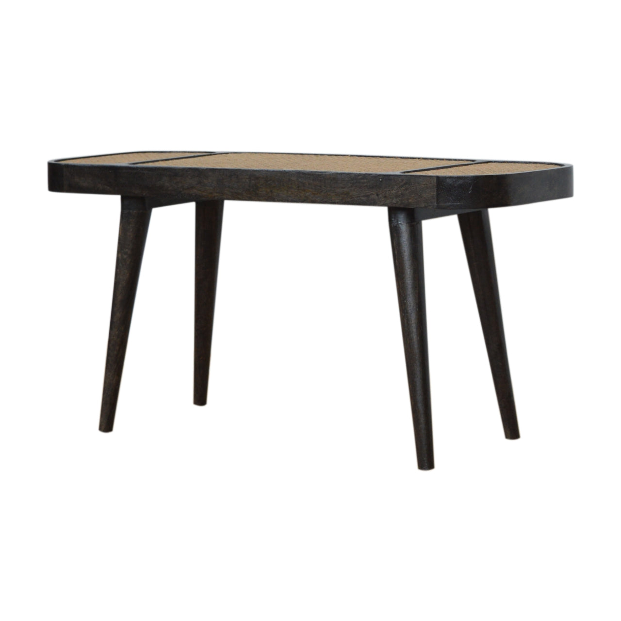 Larissa Carbon Black Bench | Rattan