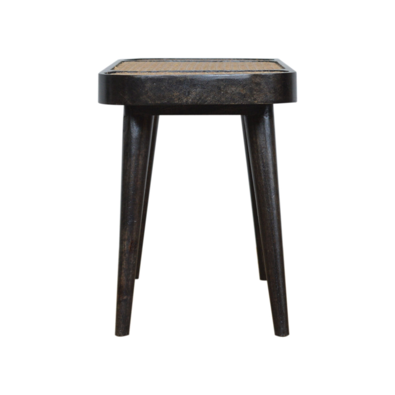 Larissa Carbon Black Bench | Rattan