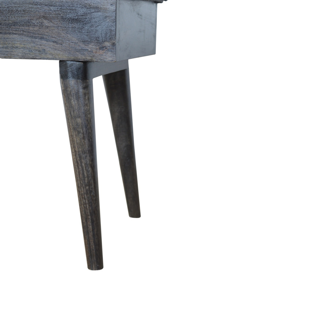 Black Tweed Storage Bench | Hidden Storage