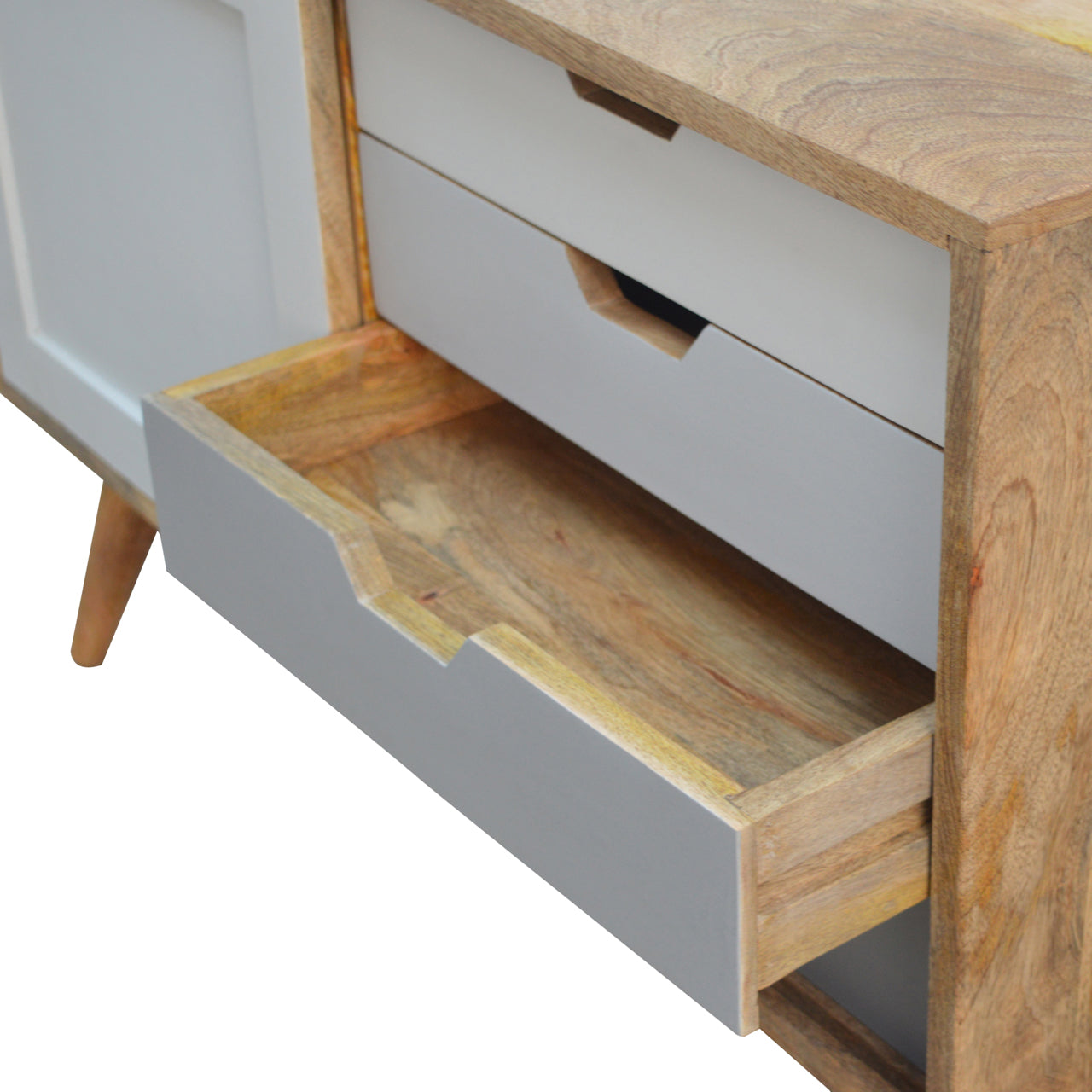 Grey Gradient Sliding Sideboard Chest of Drawers