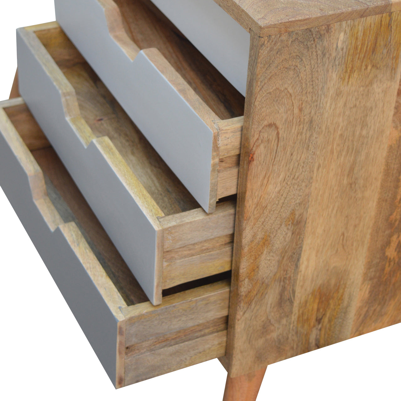 Grey Gradient Sliding Sideboard Chest of Drawers