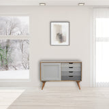 Grey Gradient Sliding Sideboard Chest of Drawers