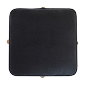 Black Velvet Solid Wood Footstool | Cotton Velvet