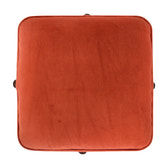 Brick Velvet Solid Wood Footstool | Cotton Velvet