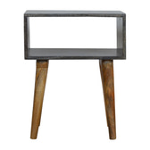 Carbon Black Open Bedside Table