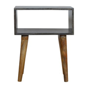 Carbon Black Open Bedside Table