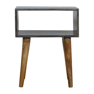 Carbon Black Open Bedside Table