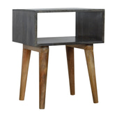 Carbon Black Open Bedside Table