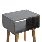 Carbon Black Open Bedside Table