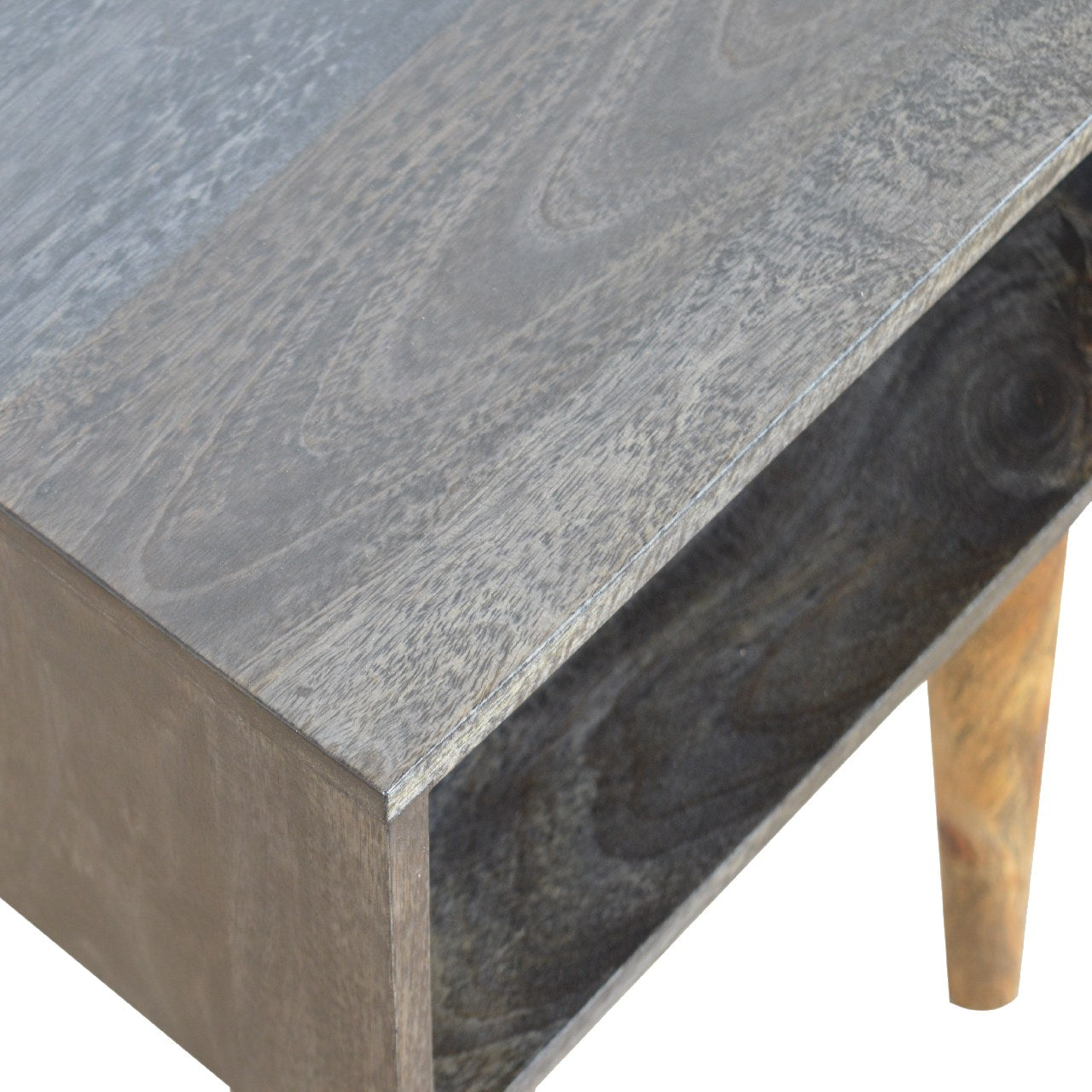 Carbon Black Open Bedside Table