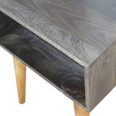 Carbon Black Open Bedside Table
