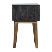 Carbon Black Open Bedside Table
