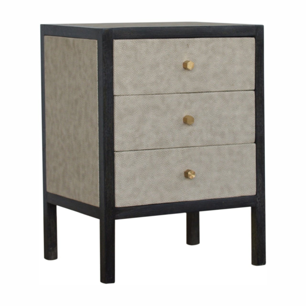 Faux Leather Bedside Table