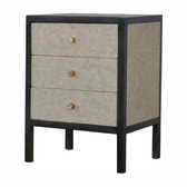 Faux Leather Bedside Table