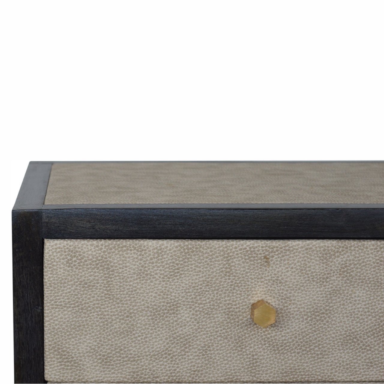 Faux Leather Bedside Table