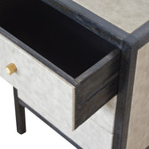 Faux Leather Bedside Table