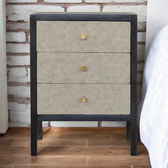 Faux Leather Bedside Table