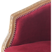Wine Red Velvet Occasional Chair
