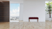 French Style Wine Red Bench | Cotton Velvet