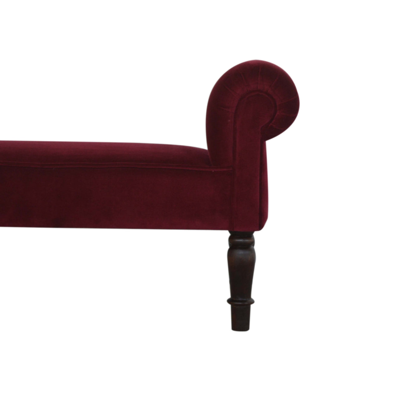Wine Red Velvet Bench | Cotton Velvet