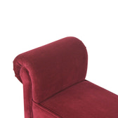 Wine Red Velvet Bench | Cotton Velvet