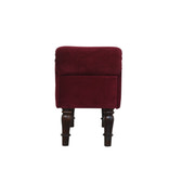 Wine Red Velvet Bench | Cotton Velvet