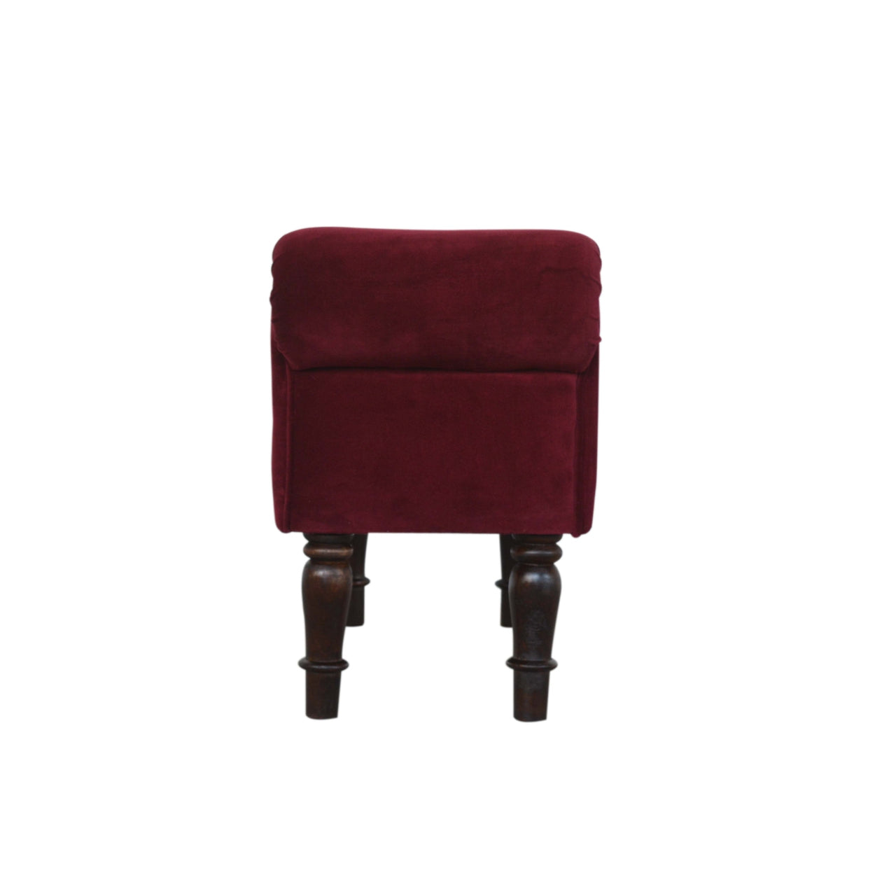 Wine Red Velvet Bench | Cotton Velvet