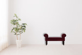 Wine Red Velvet Bench | Cotton Velvet